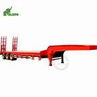 3 車軸 40 トン 50ton 60ton ショベル lowboy lowbed グースネックドロップデッキトラック低ベッドセミトレーラー販売のため