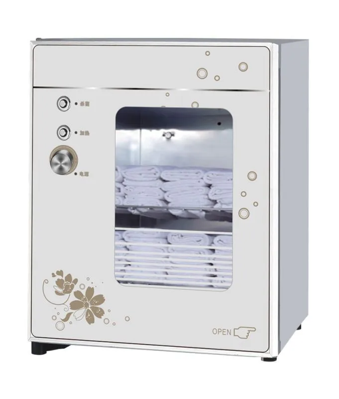 Haihua manufacturer free standing 280L stainless steel barber shop sterilizer beauty salon UV light hot towel machine