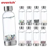 Wholesale High Borosilicate 1 Liter Glass Water Bottle With Custom Crystal Quartz Elixir Infused Glass Bottle Manufacturer