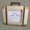 Free shipping 50pcs/lot "Let the Journey Begin" Vintage Suitcase Photo Frame Place Card Holders