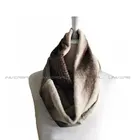 Competitive price winter warm neck soft acrylic mohair snood scarf half part with printing fake fur scarf