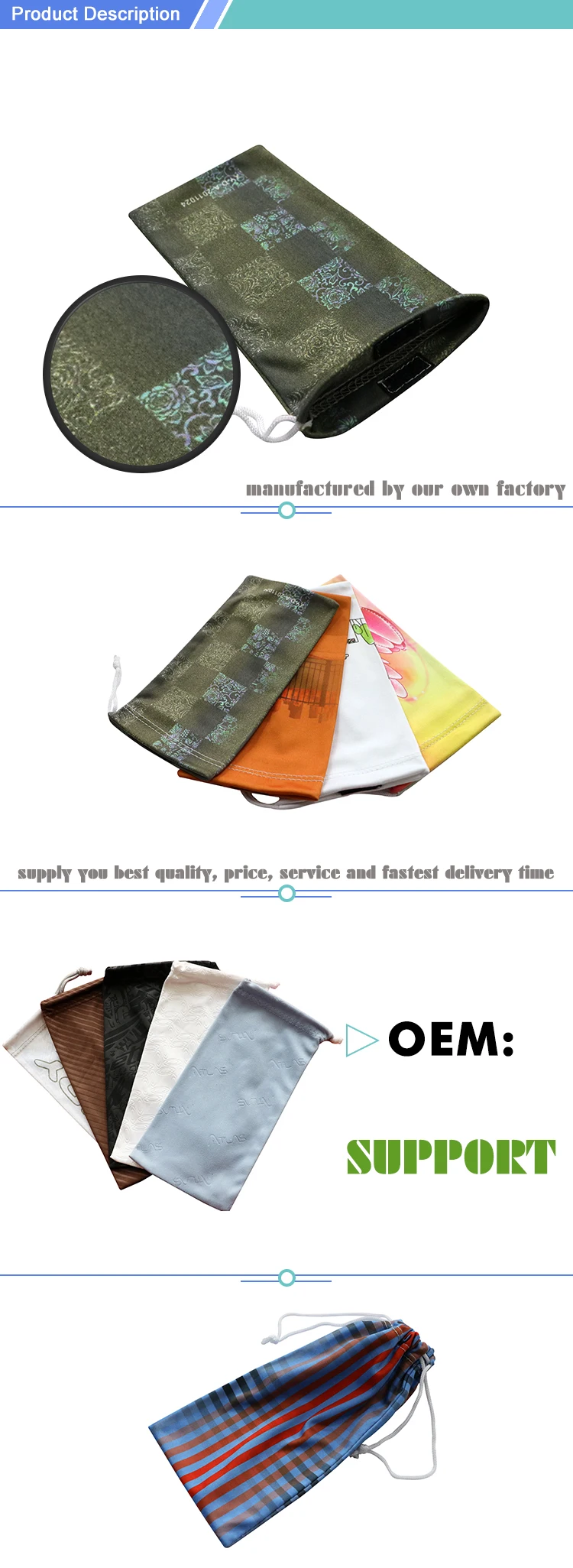 custom drawstring cloth bag for mobile phone