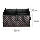 PU leather Car Boot Organizer Collapsible Box for Car Trunk Storage