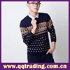 Fashion Custom Style Round Neck Leisure Jacquard Weave Wool Men Sweater Knitwear Designs