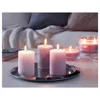 white paraffin wax unscented long burning round pillar white candle
