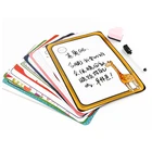 OEM Customized design Dry Erasable reusable Magnetic white board Magnetic Memo board fridge planner A3/A4