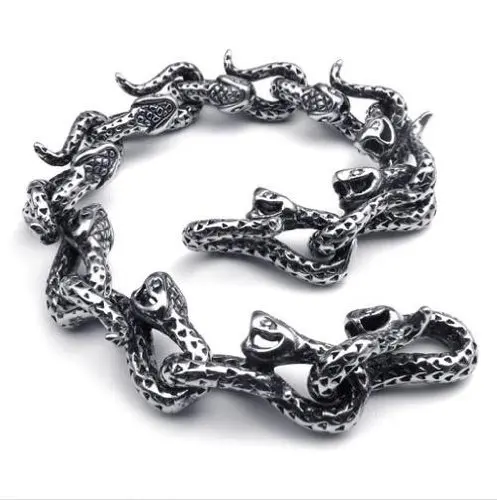 New Arrival Hot Sale Elegant Chic Gothic & All-Purpose Style Snakes Bracelets With Length 8inch