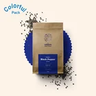 Custom printed spice packaging bags flat bottom kraft paper ziplock bags for spice