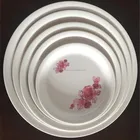 new 2020 latest design decorative restaurant food containers melamine plastic round serving tray