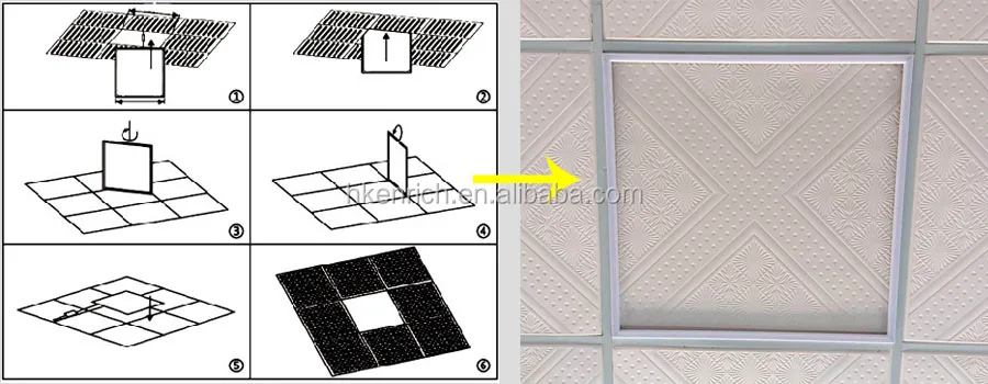 600*600mm Recessed LED Frame Light for Office