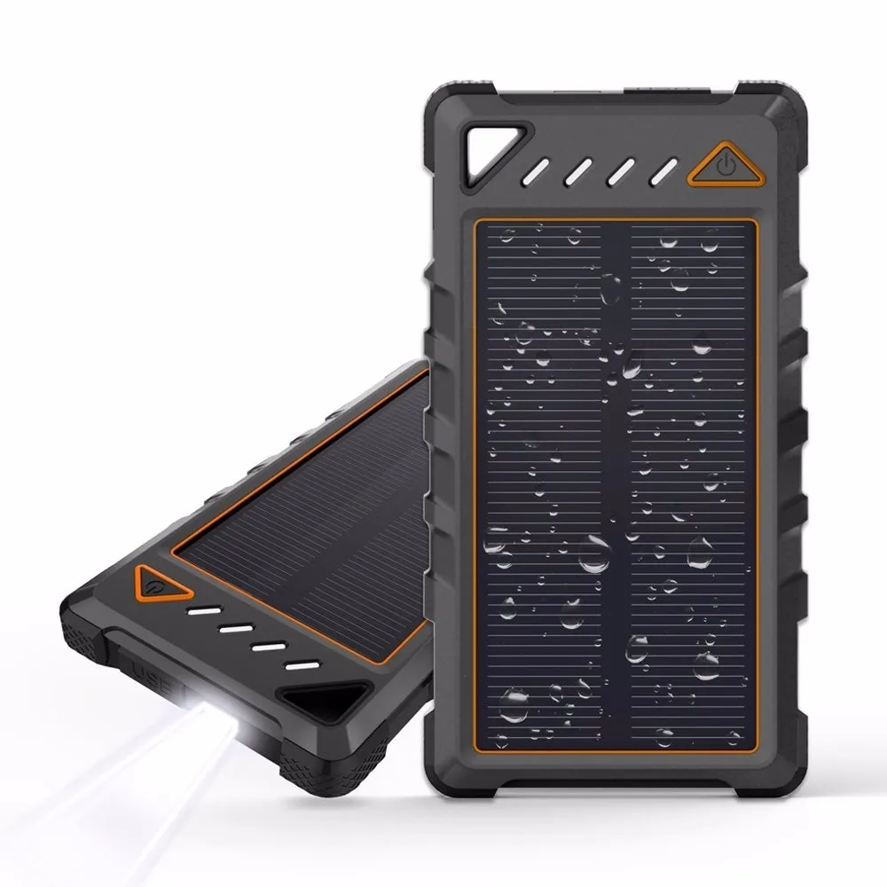 Waterproof Solar Charger Mobile Power Bank 10000mAh - ANKUX.COM
