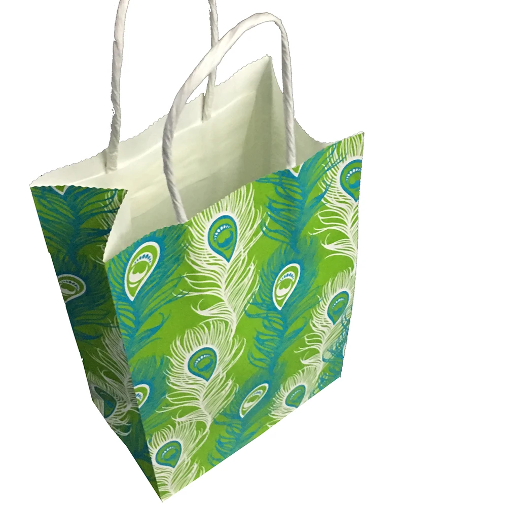 custom cosmetics recyclable art paper gift paper bags for