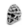 Huge&Heavy Gothic Mummy Bone Skull Stainless Steel Ring Punk Style