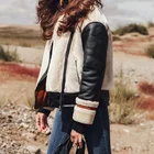 2019 New Winter Arrival Leather Fur Spilced Design Coat Warm Lady Office Daily Life Clothes Outerwear Jacket Coat