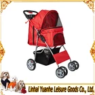 red 4 wheels pet strollers/pet trolley