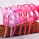 Pure color cute bow baby girl headband fabric headwear haie band suppliers