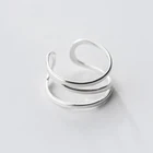 2019 New Design 925 Sterling Silver Minimalist Multideck Open Ring
