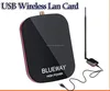 WiFi 2.4-2.484GHz LAN Card USB Wireless Adapter 9dBi Antenna