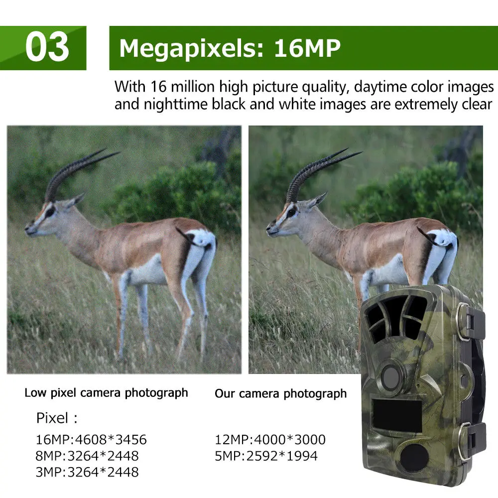 Wildlife Traps 16MP 1080P Hunting Trail Camera Farm Game Scouting Cam Night Vision With Time Lapse 65ft 120 Degree PIR Motion (9)