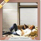 Best Selling Printed Lace Pleated Manual/Motorized Shangri-la Window Blinds Triple Shades