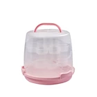 Clear plastic birthday cake box with cupcake