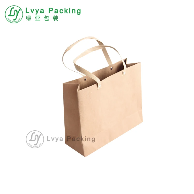 luxury gift packaging auto machine made brown kraft paper bag