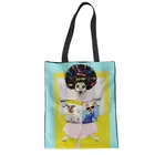 LYMECH print canvas duffle bag duffel drawstring sling messenger shoulder cotton shopping
