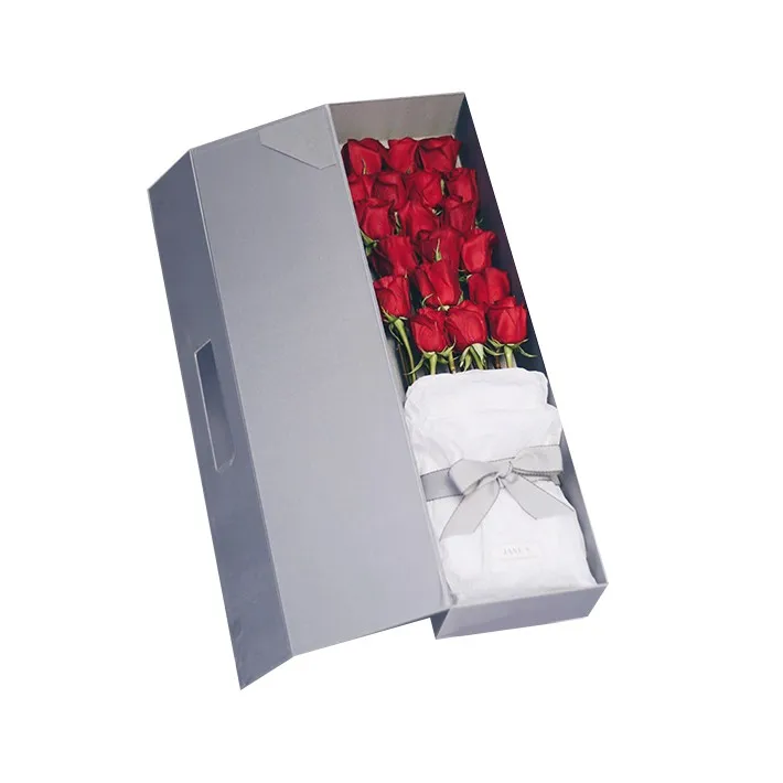 custom rigid rose box flower box luxury cardboard packaging box