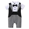 GR017 Gentleman baby boy clothes cute rompers clothing set newborn wedding suits