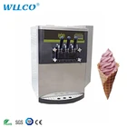 Counter top 3 nozzles frozen yogurt soft ice cream machine with keep fresh