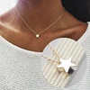 2017 New choker gold Silver Chain star Necklace Jewelry Simple Hot Women Necklace