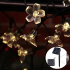 2017 hot sell festival garland led solar string christmas flower light