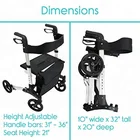 aluminum Lightweight elderly foldable rollator walker