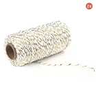 Hot Sale 2mm Gold Lurex and White Cotton Bakers Twine