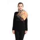 Hot sell elegant Men Knitted customize multi color wool shawl scarf