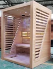 Sauna For Therapy Lights Sandglass Hygrothermograph Wooden Bucket Scoop For Sauna Traditional Sauna Room For 2 Person