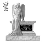 Stone Tombstone Tombstone Factory Supply American Natural Stone Tombstone With Sitting Angel Statue