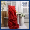CH003J wholesale fancy cheap ruffled taffeta wedding gathered red chiavari chair cover