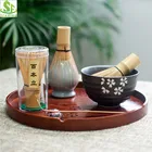 Popular selling Handmade Bamboo Matcha whisk gift Set Whisk Tea Spoon whisk stand and spoon holder