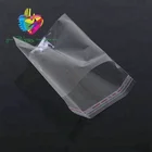Transparent cellophane clear poly plastic bag self adhesive opp bopp plastic bag