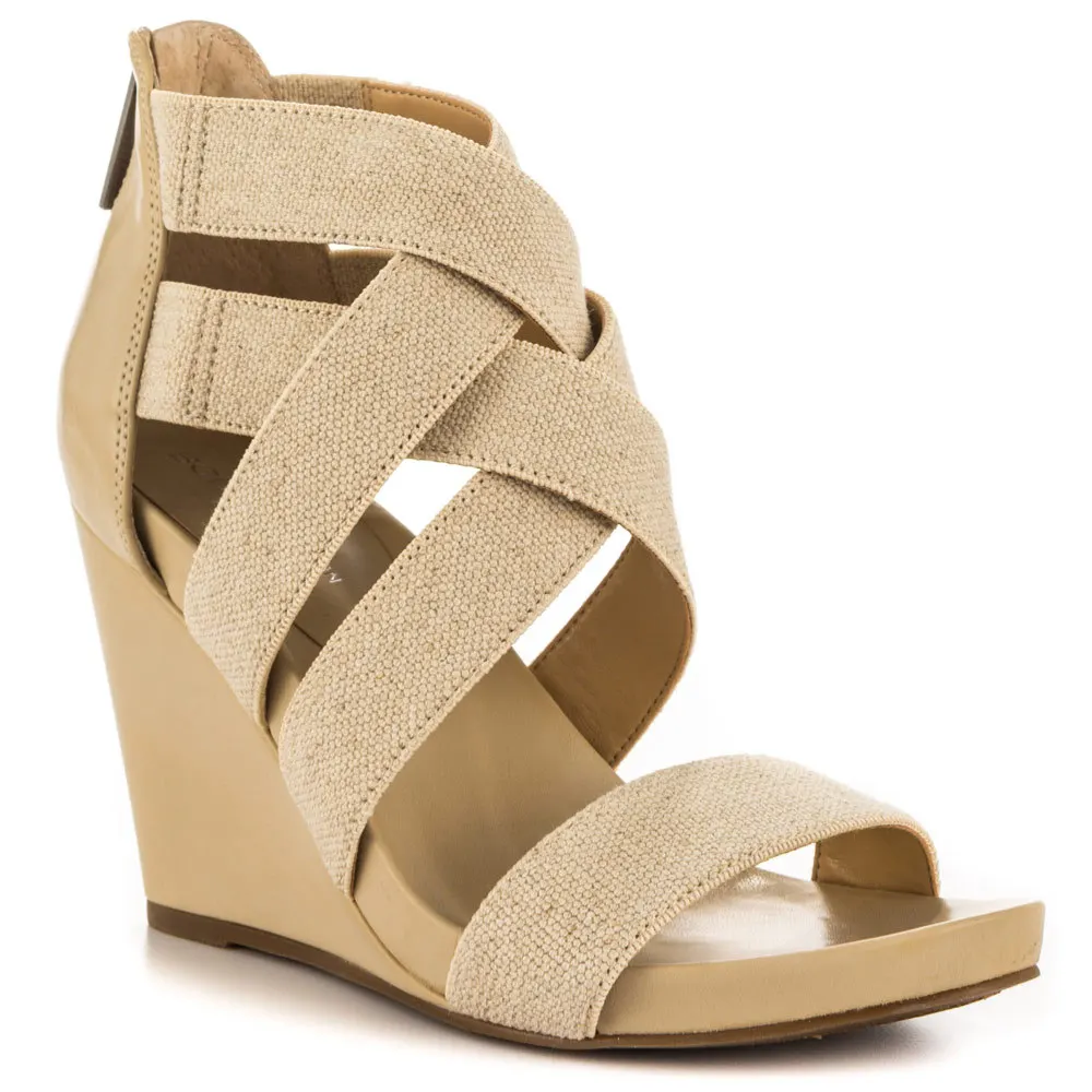 Nude Back Zip Women Sandal Wedges Summer Style Shoes Women Platform Wedges Sandals Open Toe Sandal Ankle High Made-to-order