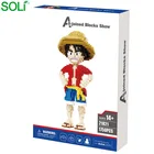Hot anime cartoon micro block toy one piece luffy action figure