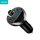 AGETUNR T20 BluetoothV4.2 mp3 player screen fm transmitter display car voltage,dual USB Output,microSD USB-Disk