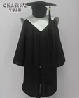 Kindergarten Black Graduation Cap Gown & Silver V Satin Stole