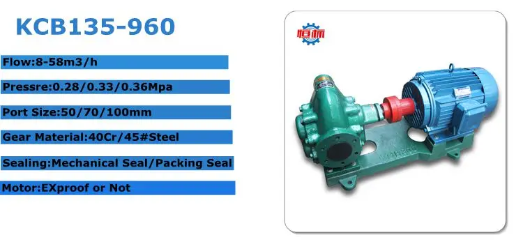 Hengbiao direct sale KCB electric motor crude oil diesel transfer heavy oil burning fuel pump