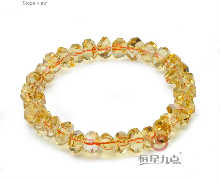 Fashion Beaded Bracelet Design with Fancy Cut Citrine 11*9mm AAA Quality Gemstone Bracelet for Girl