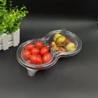 Disposable strawberry blueberry clamshell blister packaging,plastic fruit and vegetable tray with lid for supermarket