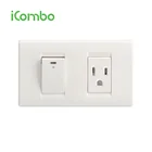 Made In China 1 Gang Switch and 1 Gang Mini US Power Socket For House
