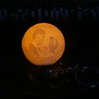 Custom 3D print you own photo on led moon lamp key chain
