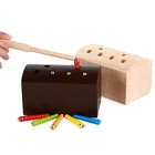2 years old wooden catch the worm magnetic educational toy